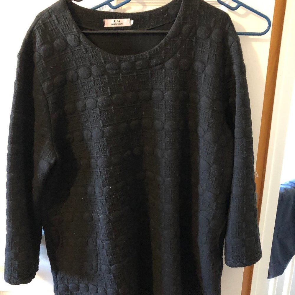 3X Om Black Sweater